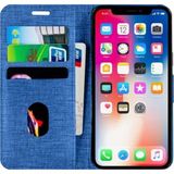 Buway Apple iPhone 11 Kartvizitli Cüzdan Mavi Cep Telefonu Kılıfı