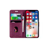 Buway Apple iPhone 12 Mini Kartvizitli Cüzdan Mor Cep Telefonu Kılıfı