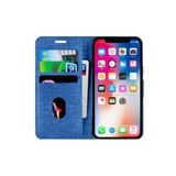 Buway Apple iPhone XR Kartvizitli Cüzdan Mavi Cep Telefonu Kılıfı