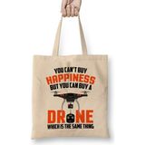 Buy Drone It S The Same Thing As Buying Happiness Bez Çanta Uzun Saplı - Açık Bej - 40 X 40