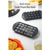 Büyük Antrasit Piramit Buz Kalıbı (13*24*2 Cm)