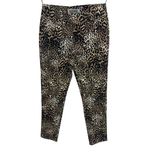 Büyük Beden Beli Lastikli Leopar Desen Kadın Pantolon