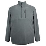 Büyük Beden Dik Yakalı Polar Sweatshirt Gri