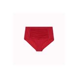 Büyük Beden Drape Detaylı Toparlayıcı Yüksek Bel Kadın Bikini Alt