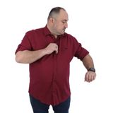 Büyük Beden Erkek Gömlek Uzun Kol Classıc Mürdüm 22308-6