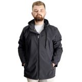 Büyük Beden Erkek Kapüşonlu Mont Waterproof Softshell 21235 Antrasit