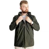 Büyük Beden Erkek Kapüşonlu Mont Waterproof Softshell 21235 Haki