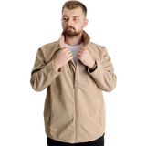 Büyük Beden Erkek Mont Waterproof Softshell 21232 Bej