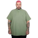Büyük Beden Erkek Tişört Düğmeli Hakim Yaka T-Shirt U24339 Çağla