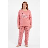 Büyük Beden Kadın Mevsimlik Sweet Dreams Pijama Takımı Pembe,3XL