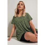 Büyük Beden Kadın Stil Diva V Yaka Kolsuz Dantel T-Shirt 304091 Nakışlı Tasarım - Çok Renkli