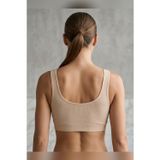 Büyük Beden Kalın Askılı Çıkarılabilir Pedli Fitilli Pamuk Büstiyer Bralet Atlet Spor Sütyen Crop To