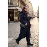 Büyük Beden Kapüşonlu Nova Mont 6320-02 Lacivert - 50
