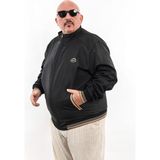 Büyük Beden Nakış Armalı Mevsimlik Erkek Mont & Ceket Siyah - 3XL