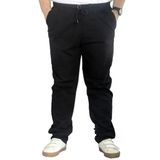 Büyük Beden Pantolon Keten Jogger Milano 21913 Siyah
