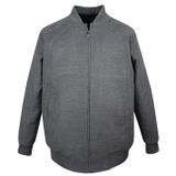 Büyük Beden Ribanalı Kaşe Mont (Koyu Gri, 6XL)