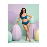Büyük Beden Telli Klasik Kesim Balenli Toparlayıcı Yüksek Bel Kadın Bikini Takım