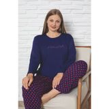 Büyük Beden Uzun Kollu Leopar Desen Milan Pijama Takımı
