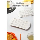 Büyük Beyaz Piramit Buz Kalıbı (13*24*2 Cm)