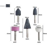 Büyük Boy 5 Parça Gravür Taşlama Seti (6m Büyük Boy) - Metal, Ahşap Oyma, Parlatma, Çapak Alma - 6mm