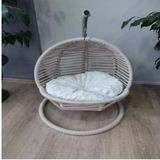 Büyük boy (57 cm) Yastıklı Kedi Salıncağı-Kedi hamak-Yerli üretim-Yüksek kalite (Krem)
