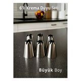 Büyük Boy 6’Lı Yıldız Uçlu Krema Duy Seti – Pasta, Cupcake Ve Kurabiye Süsleme Uçları Metal Belirtil