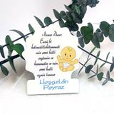 Büyük Boy Ahşap Bebek Magnet Nazar Dualı(30 Adet)