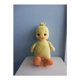 Büyük Boy Amigurumi Ördek - Kadife İp El Yapımı Oyuncak - Sarı Ördek Çocuk Hediyesi