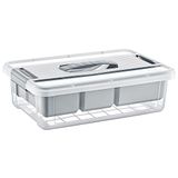 Büyük Boy Bölmeli Organizer Kutu Şeffaf Tasarım Saklama Kabı - Ev Araba Saklama Kutusu - Ev Banyo Düzenleyici, Dolap Düzenleyici, Saklama, Kutu, Organizer (6 Litre)