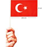 Büyük Boy Çıtalı Bayrak Türk Bayraklı Çıtalı Bayrak - 20 Adet