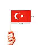 Büyük Boy Çıtalı Bayrak Türk Bayraklı Çıtalı Bayrak - 5 Adet