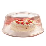 Büyük Boy, Geçmeli Kilitli, Kapaklı ve Kulplu Yaş Pasta, Kek Taşıyıcı, Yuvarlak Fanus, BPA İçermeyen Kek Fanusu, Börek, Çörek Saklama Kabı, Cupcake, Turta, Kurabiye Taşıma Kutusu (Krem)