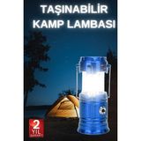 Büyük Boy Güneş Enerjili Kamp Feneri Işıldak Lamba USB Şarjlı - 0,5
