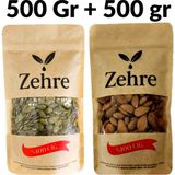 Büyük Boy Ikili - Çiğ Badem Içi 500 gr + Çiğ Kabak Çekirdeği 500 gr - 1 kg