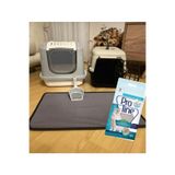 Büyük Boy Kapalı Kedi Tuvaleti+Proline Kedi Kumu+Elekli Paspas+Taşıma Çantası 999