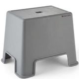 Büyük Boy Kaymaz Banyo Taburesi - 150 kg Taşıma Kapasiteli Kaydırmaz Banyo Taburesi - Çocuk Taburesi - Basamak Tabure - 1. Sınıf Sert Plastik 45 x 40 x 24 c (Medium Gri)