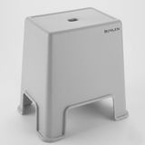Büyük Boy Kaymaz Banyo Taburesi - 150 kg Taşıma Kapasiteli Kaydırmaz Banyo Taburesi - Çocuk Taburesi - Basamak Tabure - 1. Sınıf Sert Plastik 45 x 40 x 24 cm (Büyük Boy Gri)