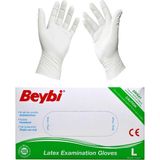 Büyük Boy Latex Pudralı Muayne Eldiveni 100'LÜ Paket - Çok Renkli