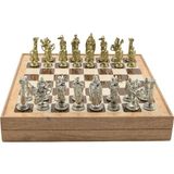 Büyük Boy Metal Ingiliz Satranç Takımı Parlak ve Rustik Desenli Sandıklı Mdf TAHTASI(36X3 - Genel