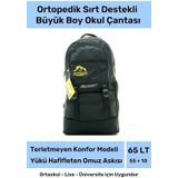Büyük Boy Ortopedik & Terletmeyen Konfor Modeli Çok Gözlü Bölmeli Lise Ortaokul Okul Sırt Çantası