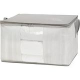 Büyük Boy Pvc Pencereli Gri Çizgili Stuff & Things Hurç 60 x 43 x 35 cm