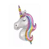 Büyük Boy Renkli Folyo Balon - Unicorn Temalı Doğum Günü