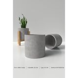 Büyük Boy Saksı Beton Silikon Kalıp - Dekoratif Büyük Boy Beton Saksı Kalıbı 20 x 20 cm - Beyaz - Adet