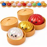 Büyük Boy Squishy Dumling Renkli Sukuşi Çin Mantısı Mini Figür 7+ Yaş Eğlenceli Oyuncak