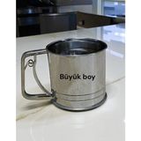 Büyük Boy Un Eleği Kakao Nişasta Şeker Pratik Dağıtıcı Elek Paslanmaz Çelik