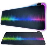 Büyük Boy Xxl Ritim Desenli Mousepad Rgb LED Işıklı Gaming Gamer Oyuncu Mouse Pad