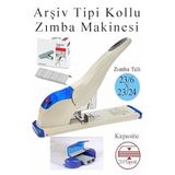 Büyük Boy Zımba Makinesi 1 Adet 9210 Arşiv Tipi Zımba Makinası 210 Yaprak Kapasiteli Zımba Teli Hediyeli Kollu Zımba