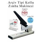 Büyük Boy Zımba Makinesi 1 Adet Arşiv Tipi Zımba Makinası 240 Yaprak Kapasiteli Zımba Teli Hediyeli Kollu Zımba Makinası