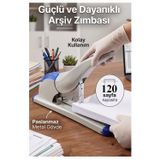 Büyük Boy Zımba Makinesi 1 Adet Kangaro Ds-23S15fl Arşiv Tipi Zımba Makinası 120 Yaprak Kapasiteli Zımba Teli Kollu