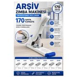 Büyük Boy Zımba Makinesi 1 Adet Kangaro Ds-23S20fl Arşiv Tipi Zımba Makinası 170 Yaprak Kapasiteli Büro Zımba Teli Kollu